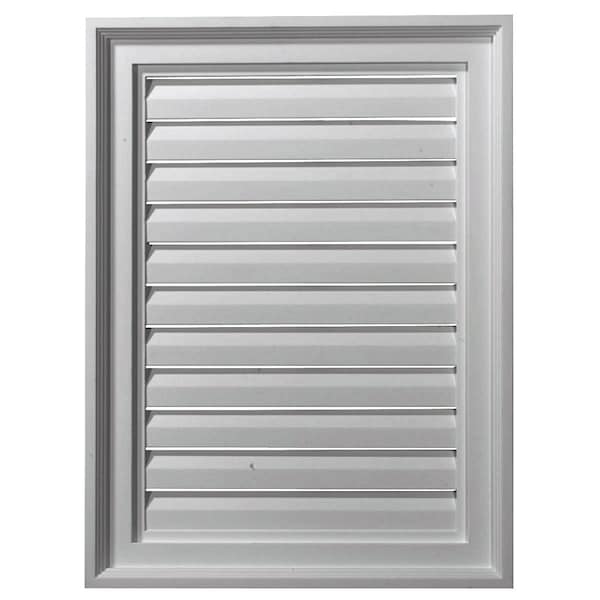 Ekena Millwork Vertical Urethane Gable Vent Louver, Functional, 18"W x 15"H GVVE18X15F - main